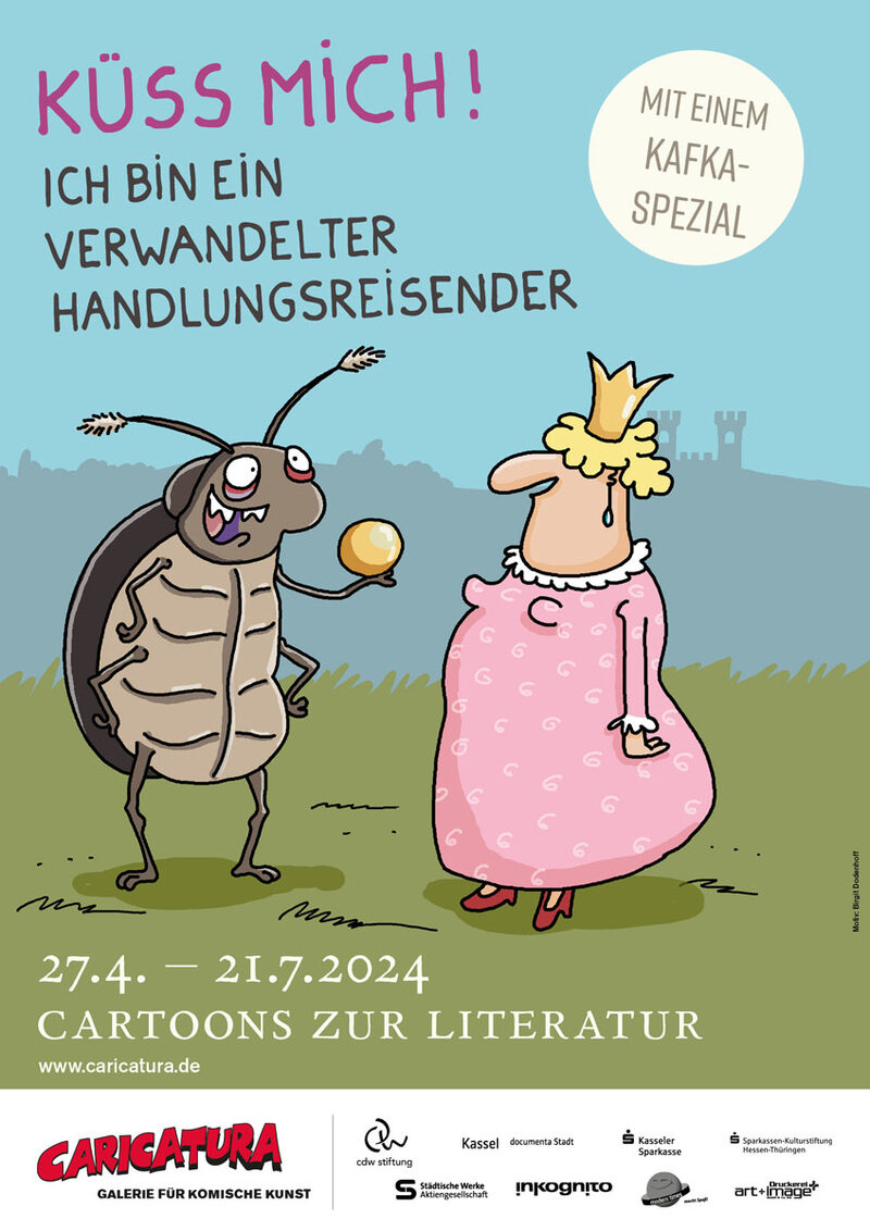 Plakat zur Ausstellung Cartoons zur Literatur