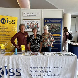 Infostand der Kontakt und Informationsstelle für Selbsthilfegruppen in Kassel-KISS-