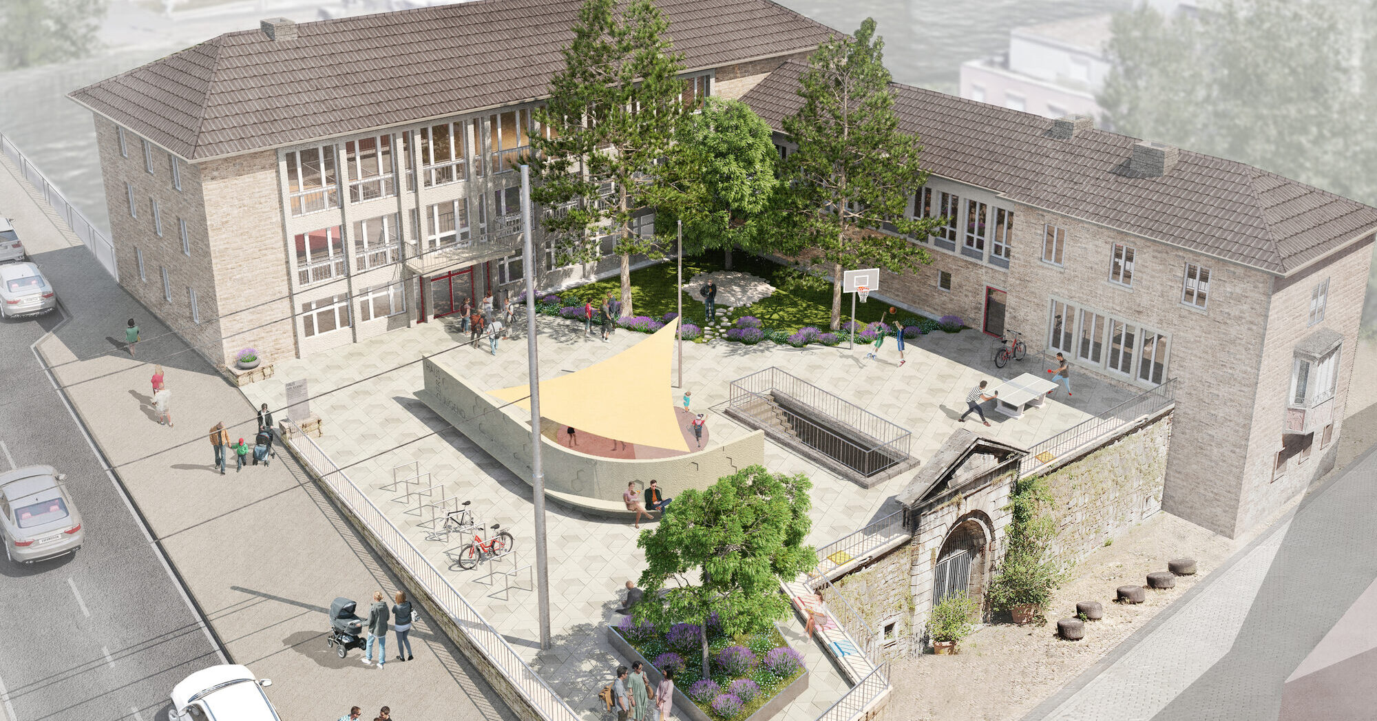 Sanierung der Hoffläche des Haus der Jugend | documenta-Stadt Kassel
