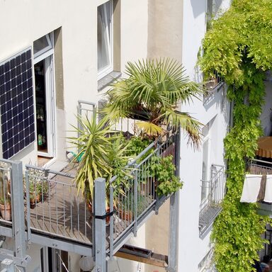 Mini-PV-Anlage auf dem Balkon
