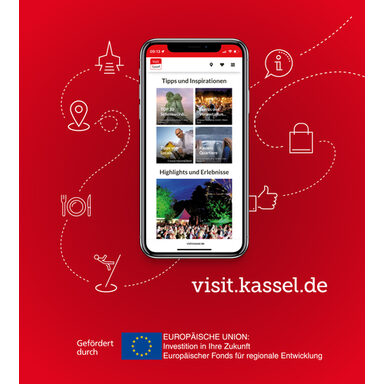 Ansicht der Progressive Web App "Visit Kassel" auf dem Smartphone