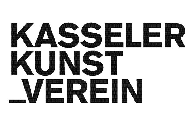Schwarzer Schriftzug Kasseler Kunstverein auf weißem Grund