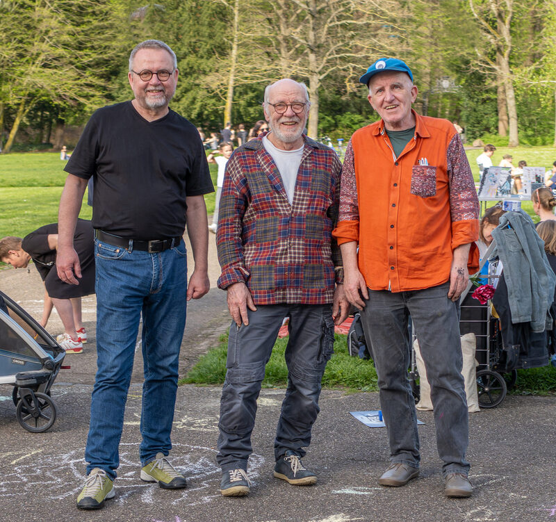 Von links: Bernhard Skopnik, Karlheinz Mierke, Ricky Weber vom ZI Zeicheninstitut