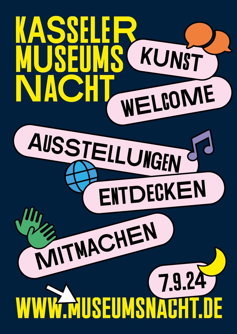 Postkarte zur Museumsnacht 2024 auf deutsch
